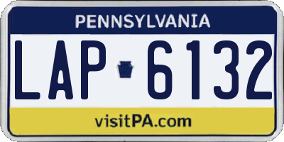 PA license plate LAP6132