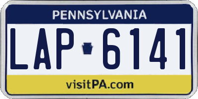 PA license plate LAP6141