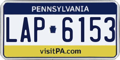 PA license plate LAP6153