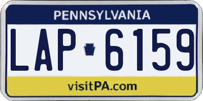 PA license plate LAP6159