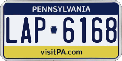 PA license plate LAP6168