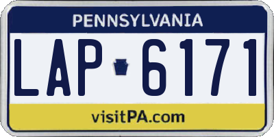 PA license plate LAP6171
