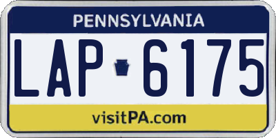 PA license plate LAP6175