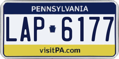PA license plate LAP6177