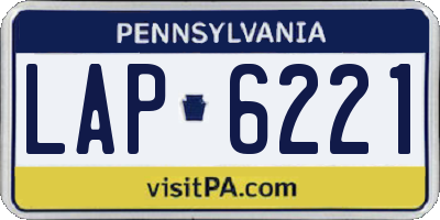 PA license plate LAP6221