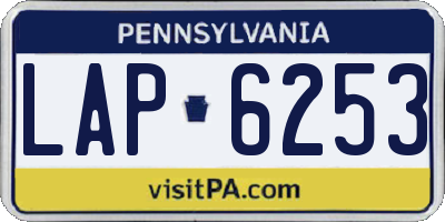 PA license plate LAP6253
