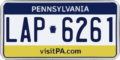 PA license plate LAP6261