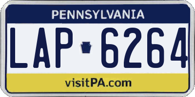 PA license plate LAP6264