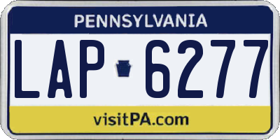 PA license plate LAP6277