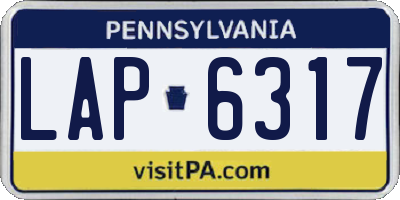 PA license plate LAP6317
