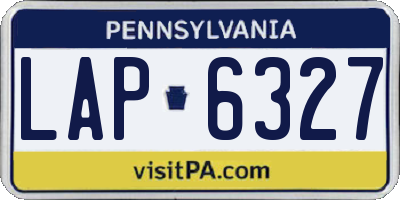 PA license plate LAP6327