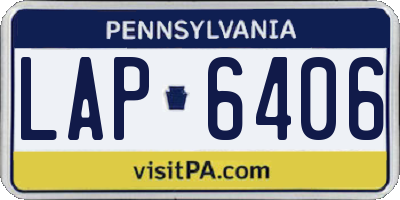 PA license plate LAP6406