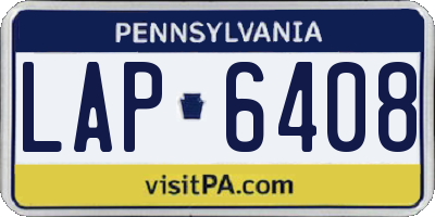 PA license plate LAP6408