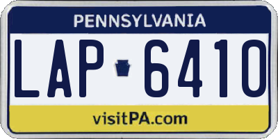 PA license plate LAP6410