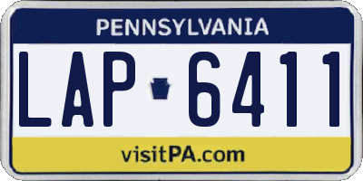 PA license plate LAP6411