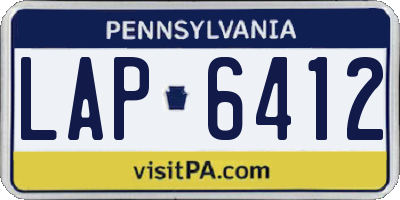 PA license plate LAP6412