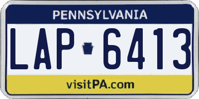PA license plate LAP6413