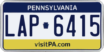 PA license plate LAP6415