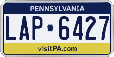 PA license plate LAP6427