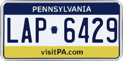 PA license plate LAP6429