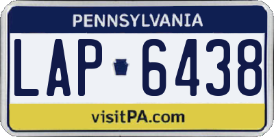 PA license plate LAP6438