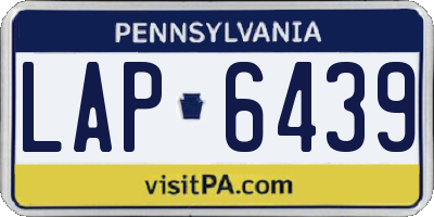 PA license plate LAP6439