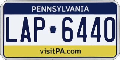 PA license plate LAP6440