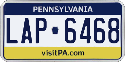 PA license plate LAP6468