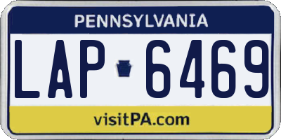 PA license plate LAP6469