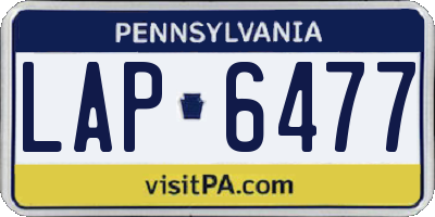 PA license plate LAP6477