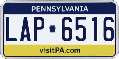 PA license plate LAP6516