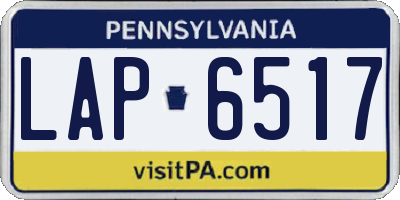 PA license plate LAP6517