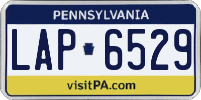 PA license plate LAP6529