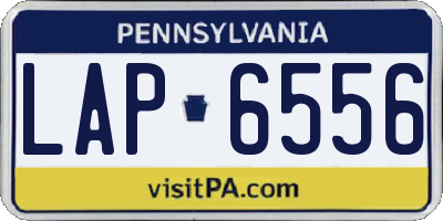 PA license plate LAP6556