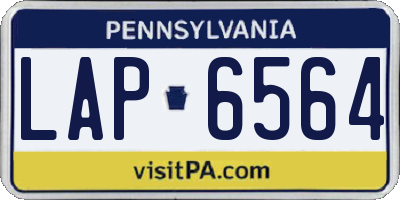 PA license plate LAP6564