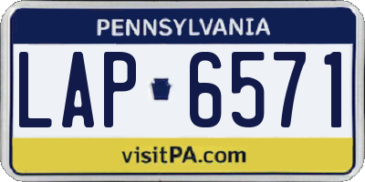 PA license plate LAP6571