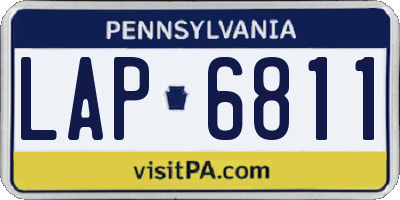 PA license plate LAP6811