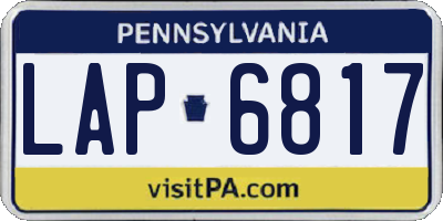 PA license plate LAP6817
