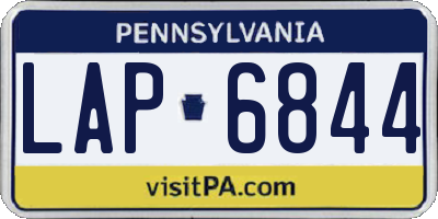PA license plate LAP6844