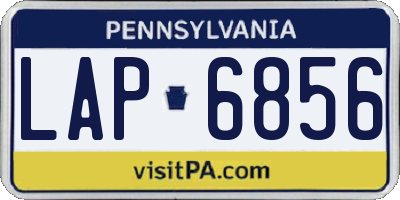 PA license plate LAP6856