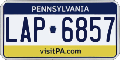 PA license plate LAP6857