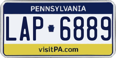 PA license plate LAP6889