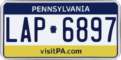 PA license plate LAP6897