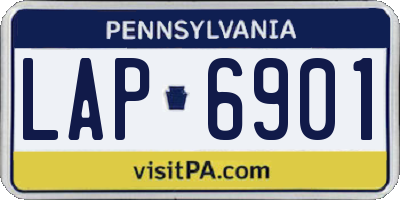 PA license plate LAP6901