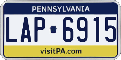 PA license plate LAP6915