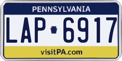 PA license plate LAP6917