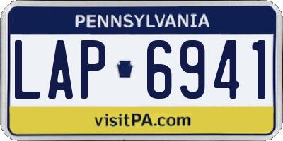 PA license plate LAP6941
