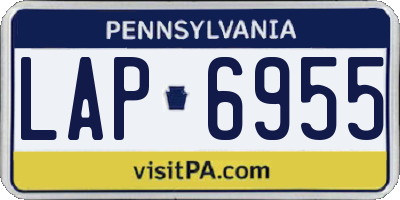 PA license plate LAP6955