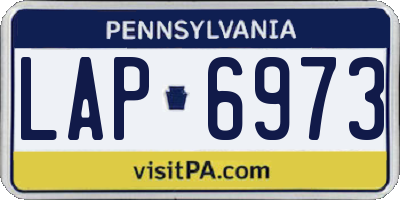 PA license plate LAP6973
