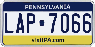 PA license plate LAP7066